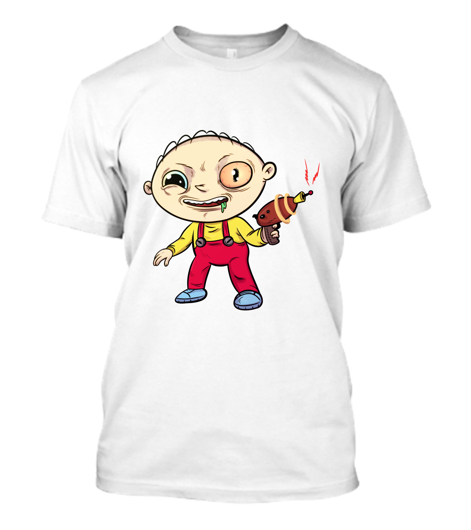 Psychedelic Stewie Griffin With Ray Gun T-Shirt