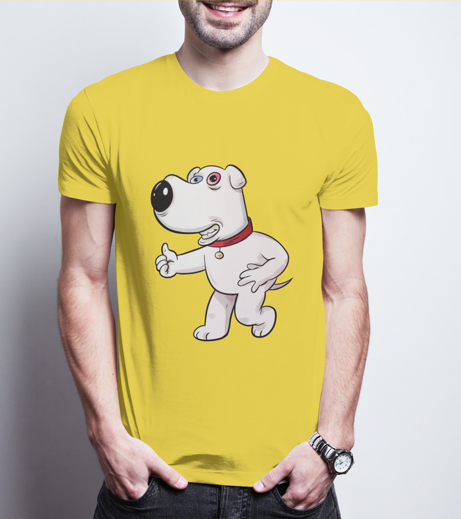 Brian Griffin Psychedelic Style Family Guy Character T-Shirt