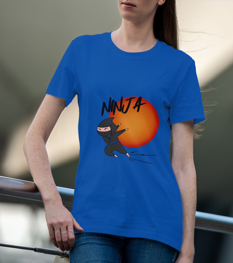 Ninja Anime Sunset Scene T-Shirt
