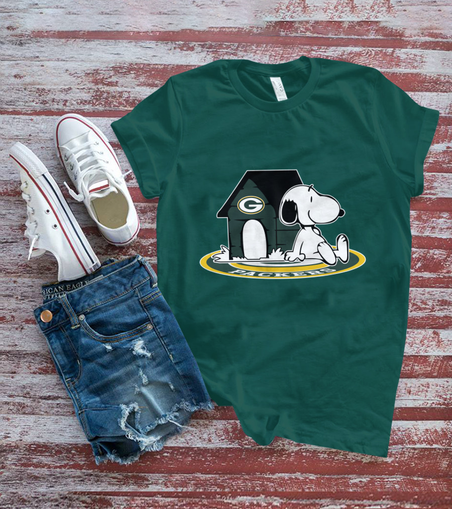Green Bay Packers Football Fan Now And Forever Peanuts Snoopy T-Shirt