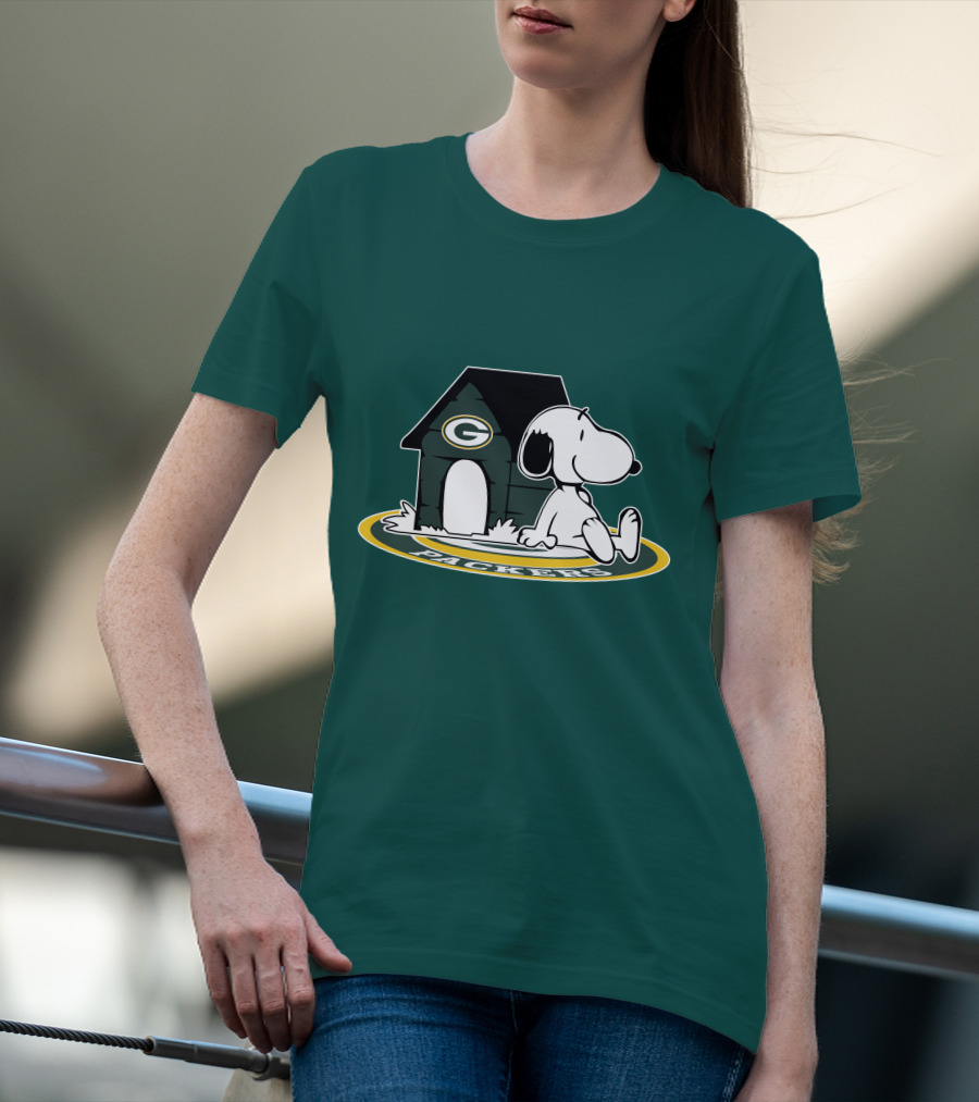 Green Bay Packers Football Fan Now And Forever Peanuts Snoopy T-Shirt
