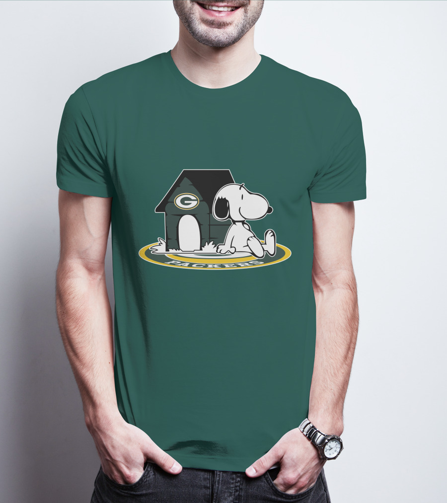 Green Bay Packers Football Fan Now And Forever Peanuts Snoopy T-Shirt