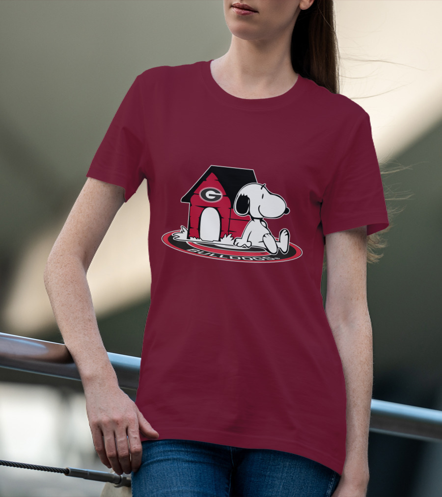 Snoopy Bulldogs Georgia Football Fan Now And Forever T-Shirt