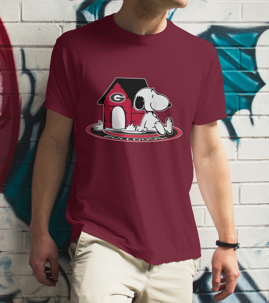 Snoopy Bulldogs Georgia Football Fan Now And Forever T-Shirt