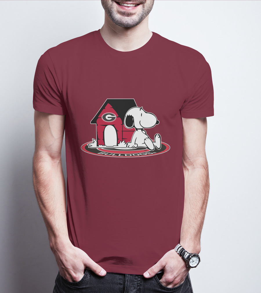 Snoopy Bulldogs Georgia Football Fan Now And Forever T-Shirt