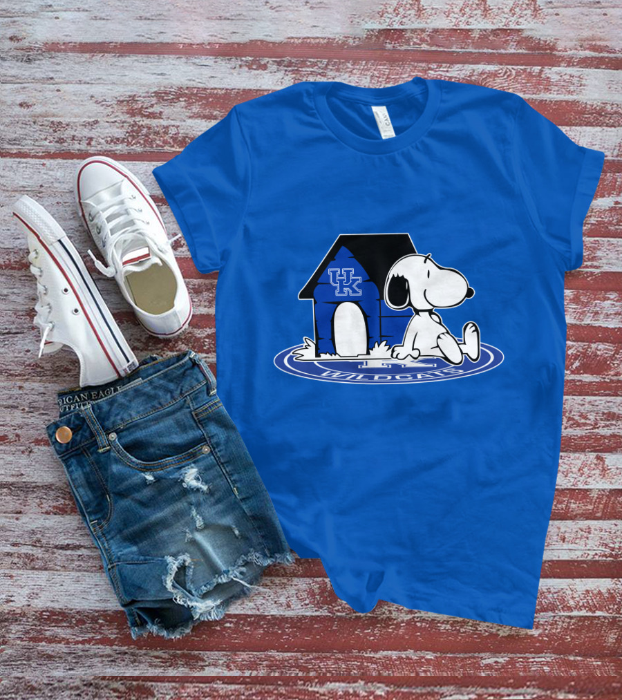 Kentucky Wildcats Snoopy Basketball Fan Now And Forever T-Shirt