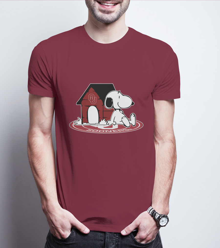 Snoopy Oklahoma Sooners Football Fan Now And Forever T-Shirt