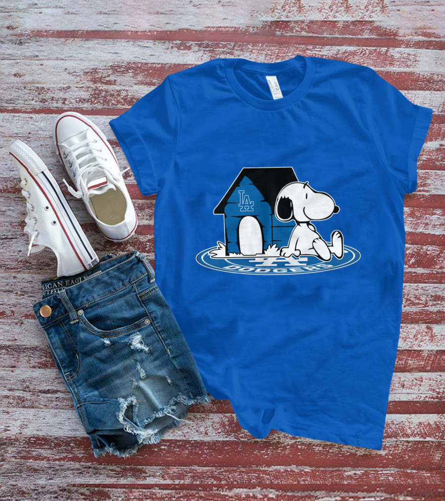 Snoopy Los Angeles Dodgers Fan Now And Forever T-Shirt