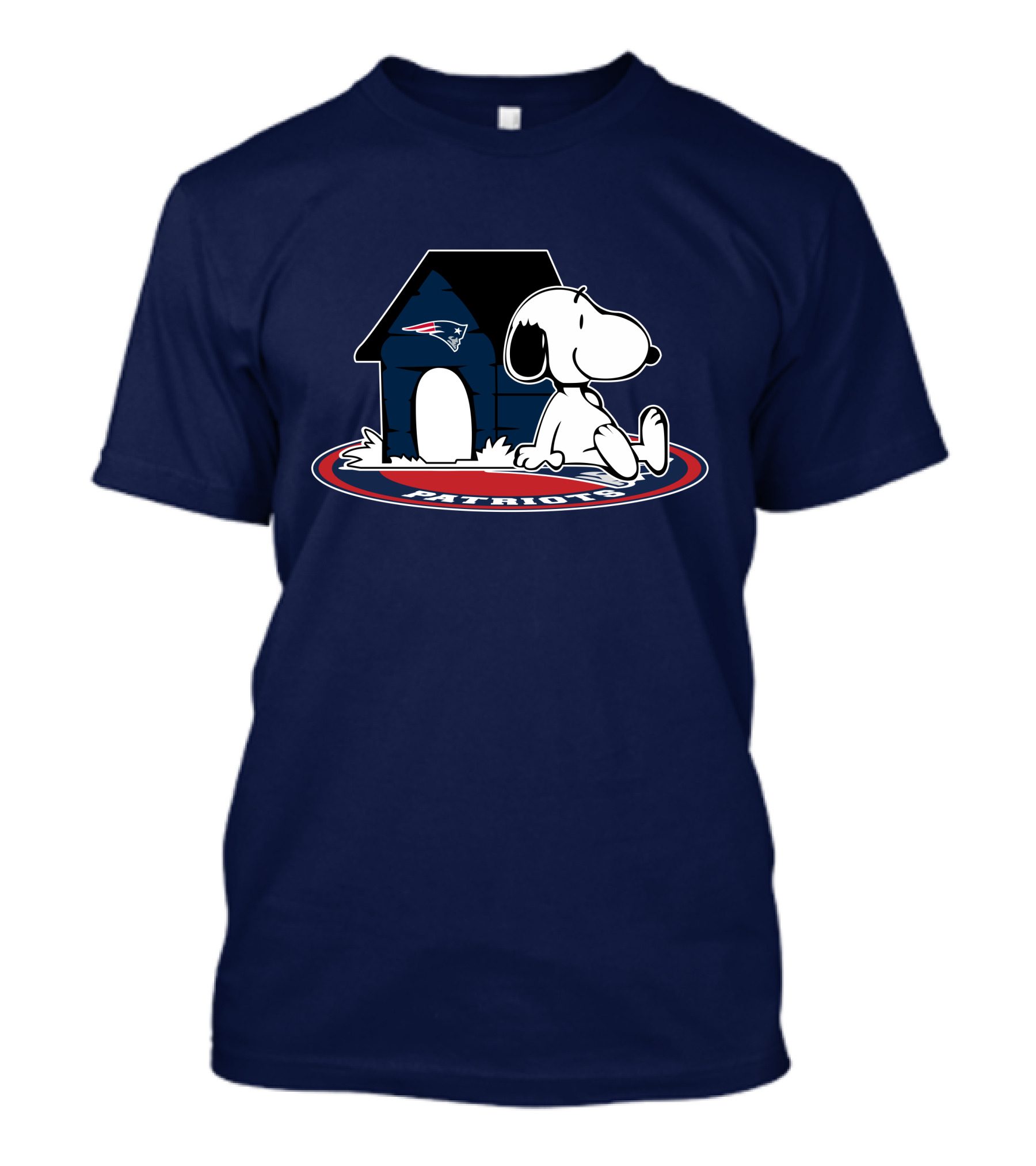 Snoopy With New England Patriots Doghouse Football Fan Now And Forever T-Shirt