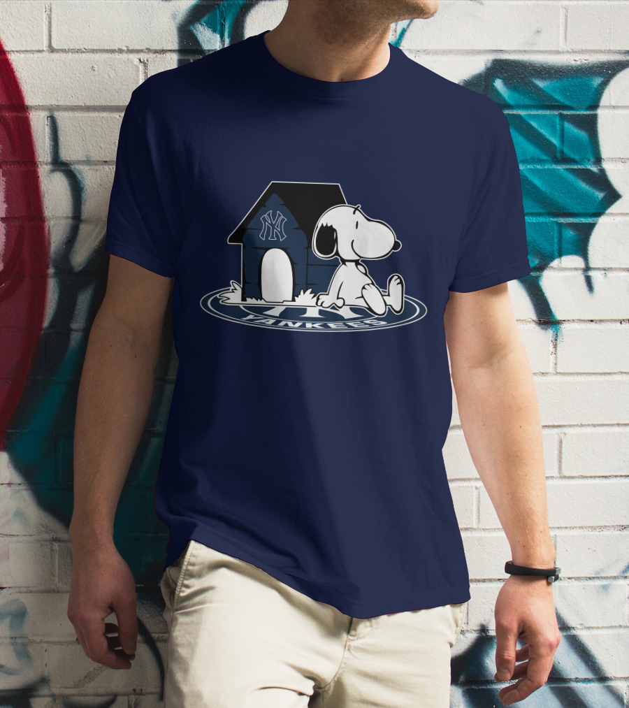 Snoopy New York Yankees Baseball Fan Now And Forever T-Shirt