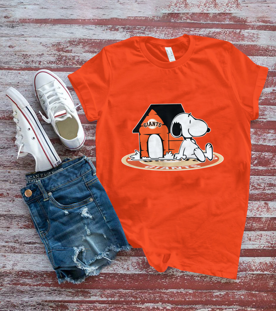 San Francisco Giants Fan Snoopy Baseball Now And Forever T-Shirt
