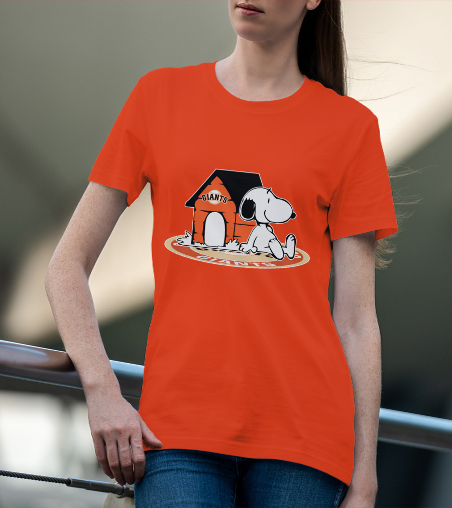 San Francisco Giants Fan Snoopy Baseball Now And Forever T-Shirt