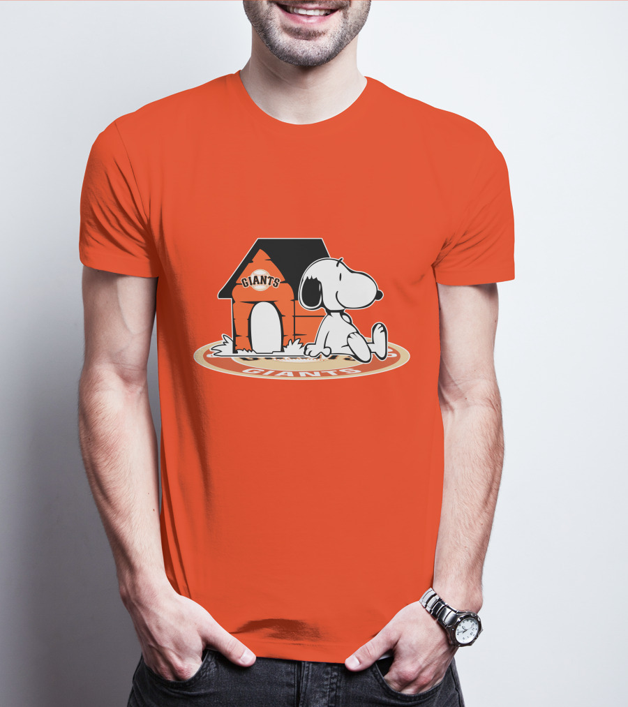 San Francisco Giants Fan Snoopy Baseball Now And Forever T-Shirt