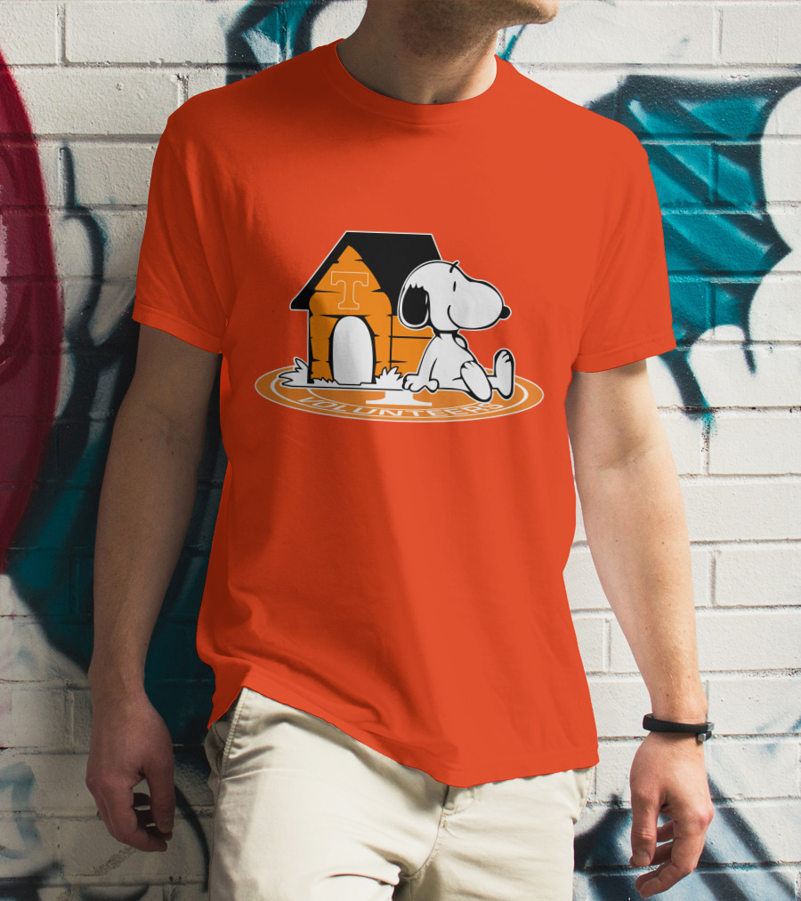 Tennessee Volunteers Football Snoopy Doghouse Fan Now And Forever T-Shirt
