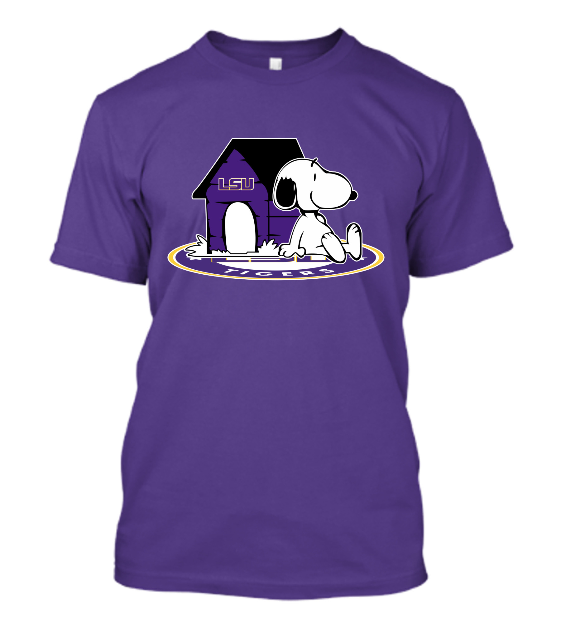 LSU Tigers Football Fan Now And Forever Snoopy Doghouse T-Shirt