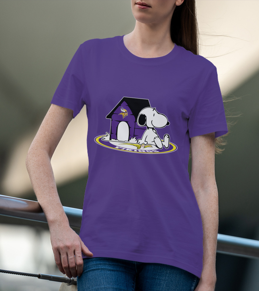 Snoopy Minnesota Vikings Football Fan Now And Forever T-Shirt