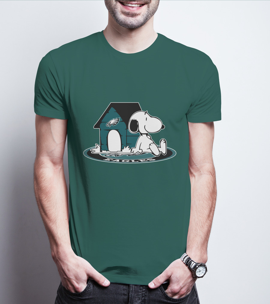 Philadelphia Eagles Snoopy Now And Forever Football Fan T-Shirt