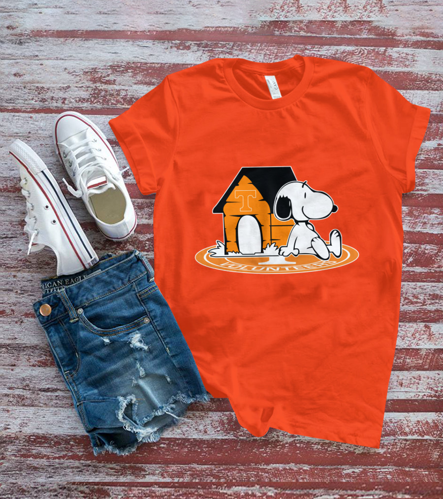 Snoopy Tennessee Volunteers Football Now And Forever T-Shirt