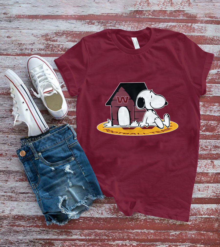 Washington Football Team Snoopy Doghouse Now And Forever T-Shirt