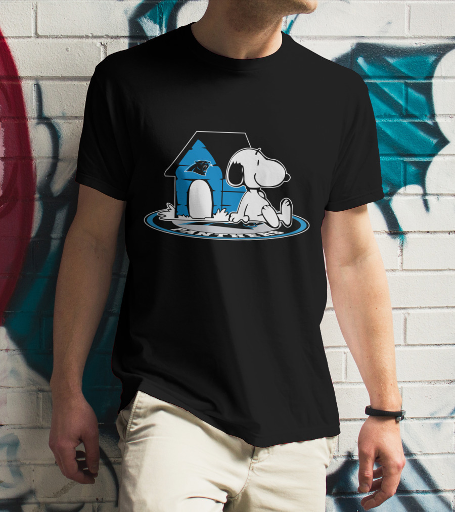 Carolina Panthers Snoopy Football Fan Now And Forever T-Shirt