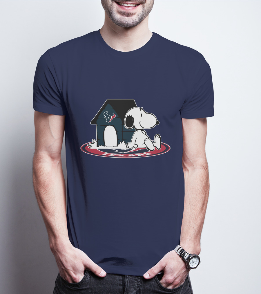 Houston Texans Football Fan Now And Forever Snoopy House T-Shirt