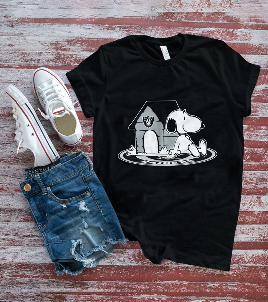 Las Vegas Raiders Snoopy Fan Now And Forever T-Shirt