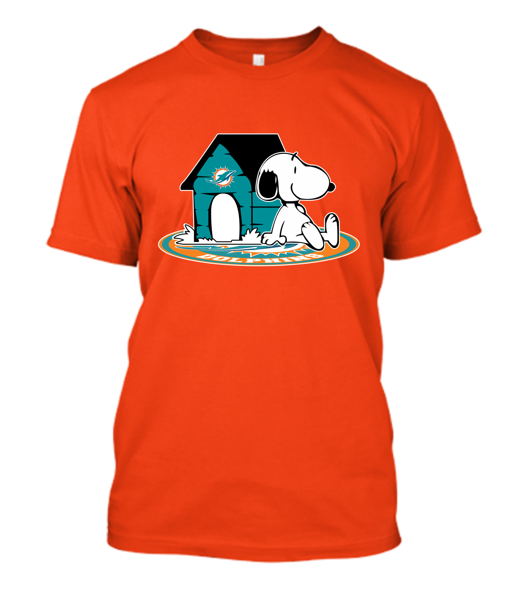 Miami Dolphins Fan Forever With Snoopy House T-Shirt