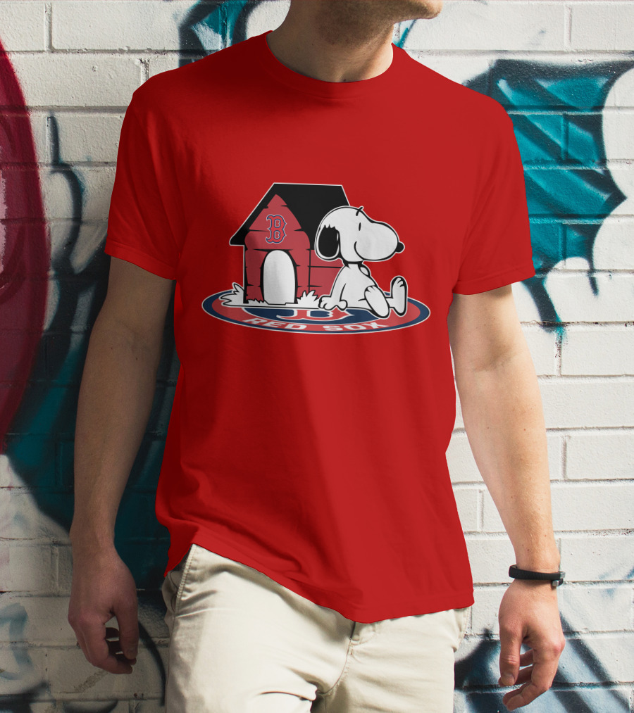 Boston Red Sox Snoopy Fan Now And Forever T-Shirt