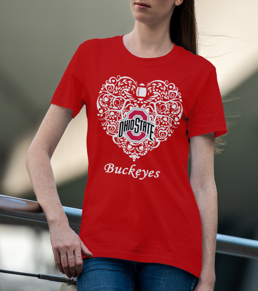 Ohio State Buckeyes Heart T-Shirt