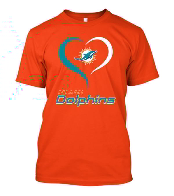 Miami Dolphins Heart T-Shirt
