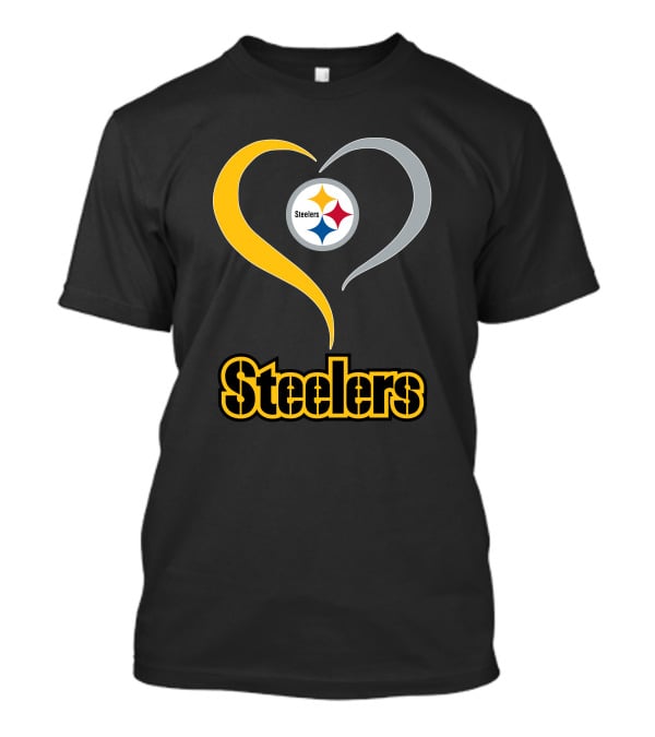 Steelers Heart Logo With Pittsburgh Steelers T-Shirt