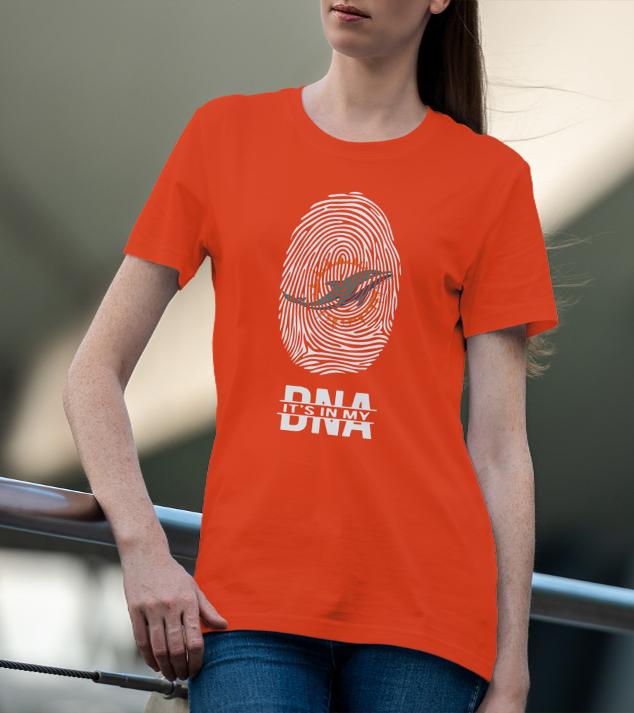 Miami Dolphins It's In My DNA Fingerprint T-Shirt