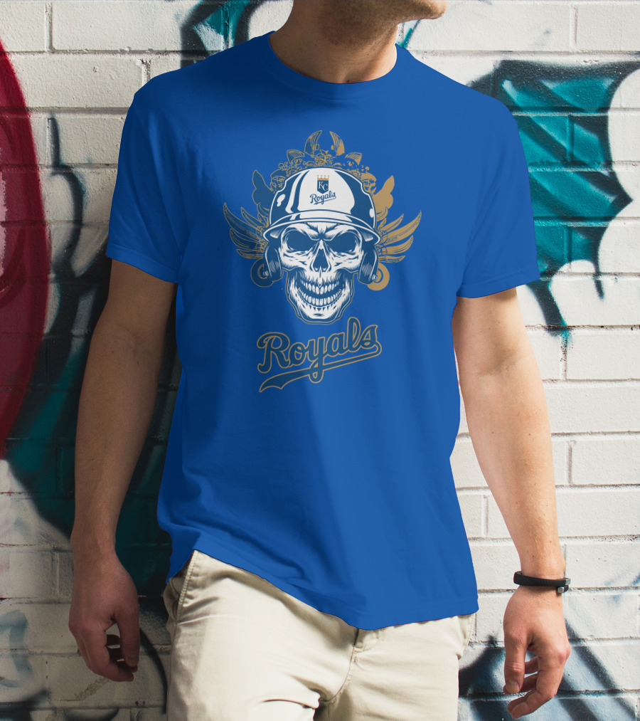 Kansas City Royals Skull Helmet T-Shirt