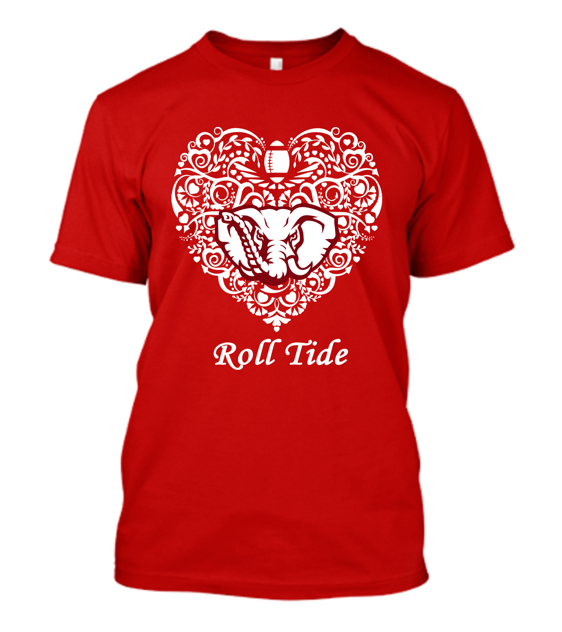 Roll Tide Alabama Crimson Tide Heart T-Shirt
