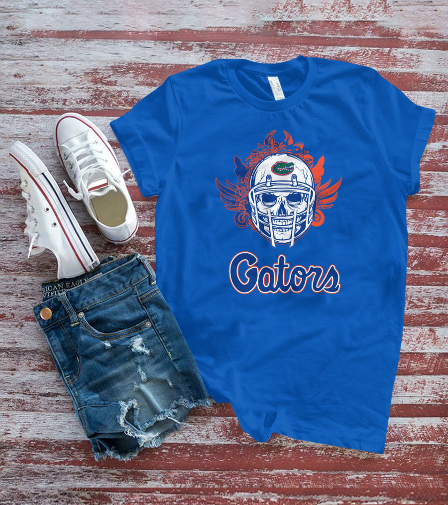 Gators Football Skull With Wings T-Shirt