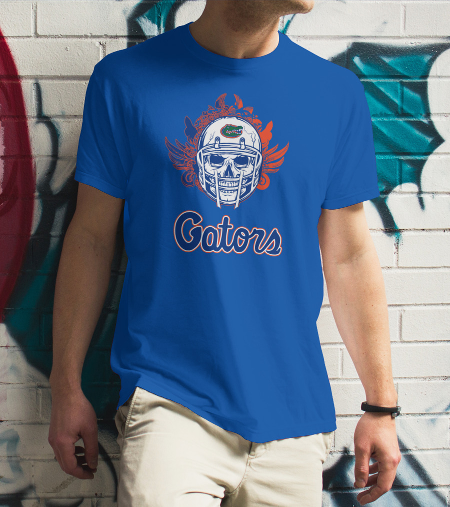Gators Football Skull With Wings T-Shirt