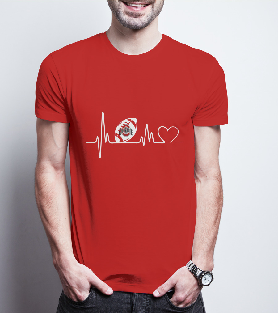 Ohio State Buckeyes Football Heartbeat T-Shirt