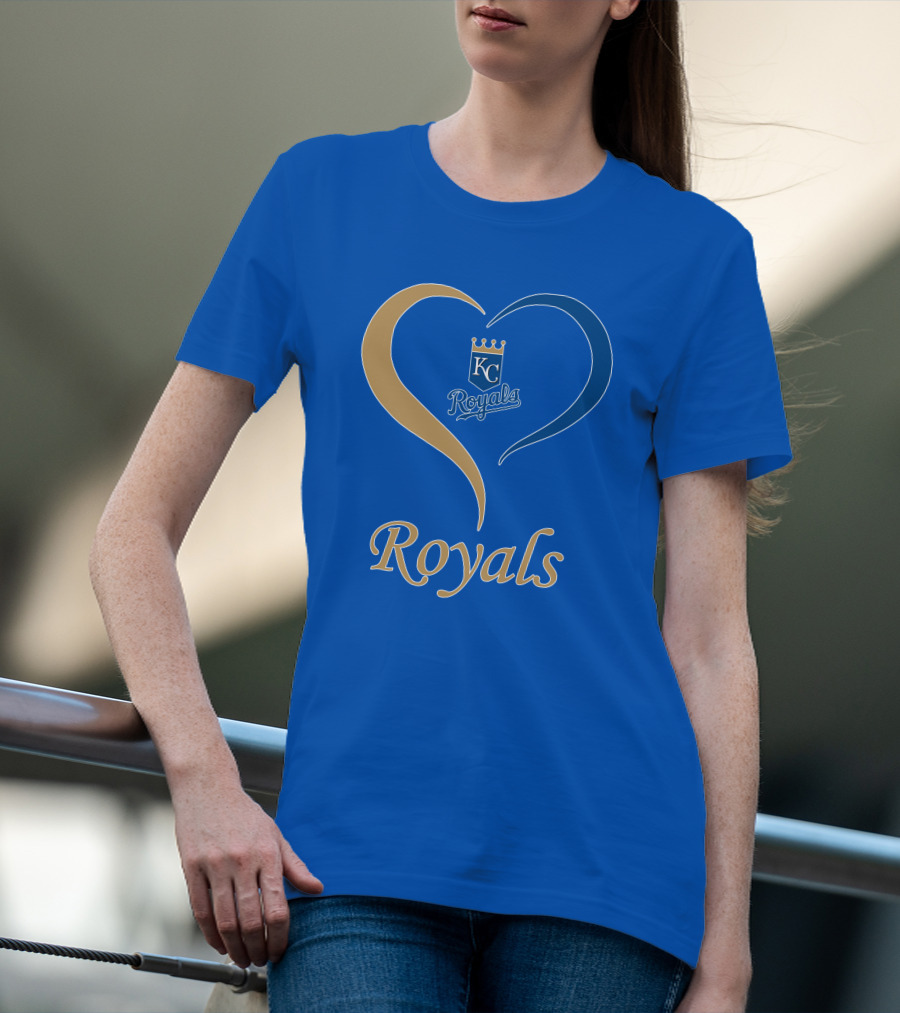 Kansas City Royals Heart Emblem Royals T-Shirt