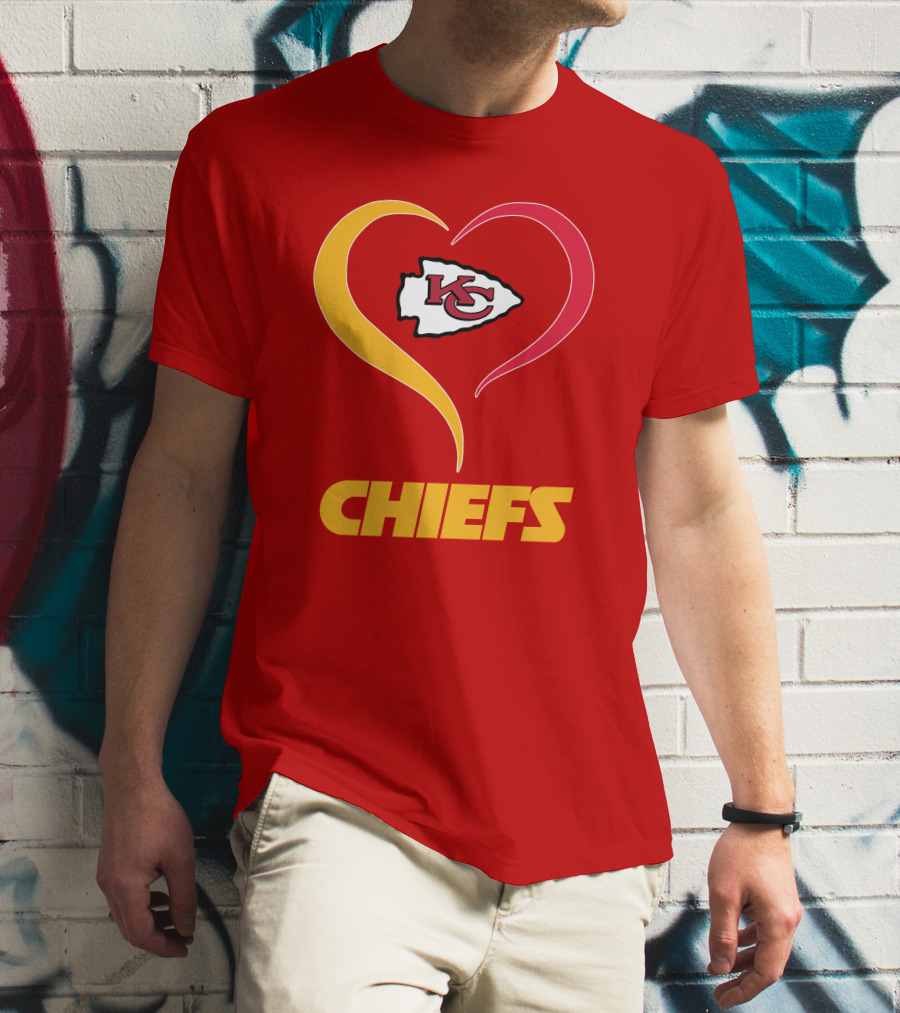Kansas City Chiefs Heart Logo Chiefs T-Shirt