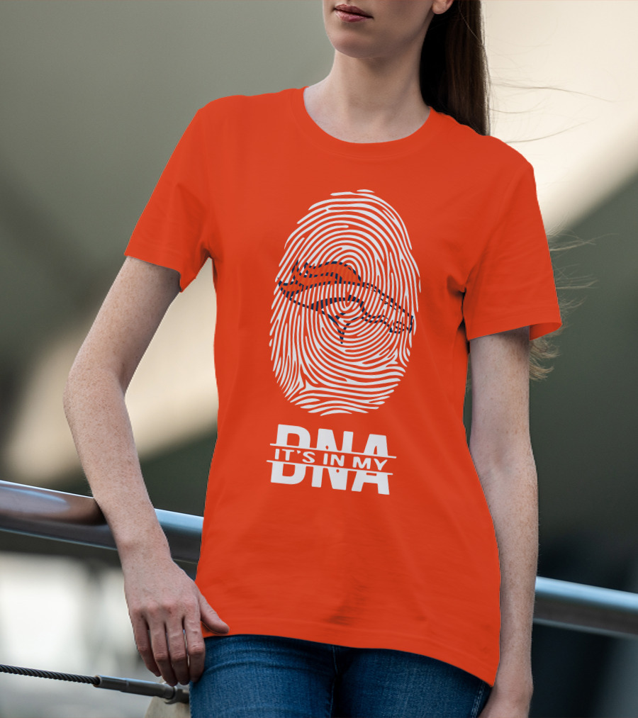 Denver Broncos DNA Fingerprint Emblem It's In My DNA T-Shirt