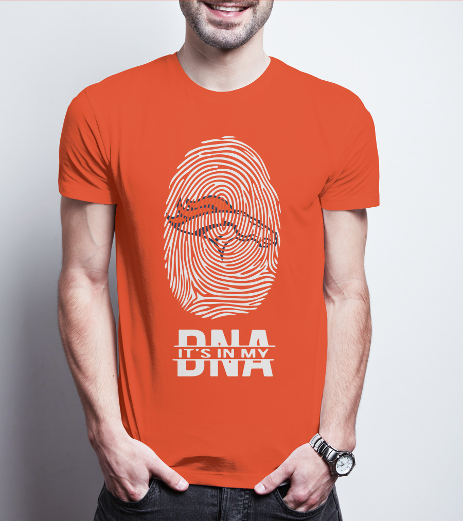 Denver Broncos DNA Fingerprint Emblem It's In My DNA T-Shirt