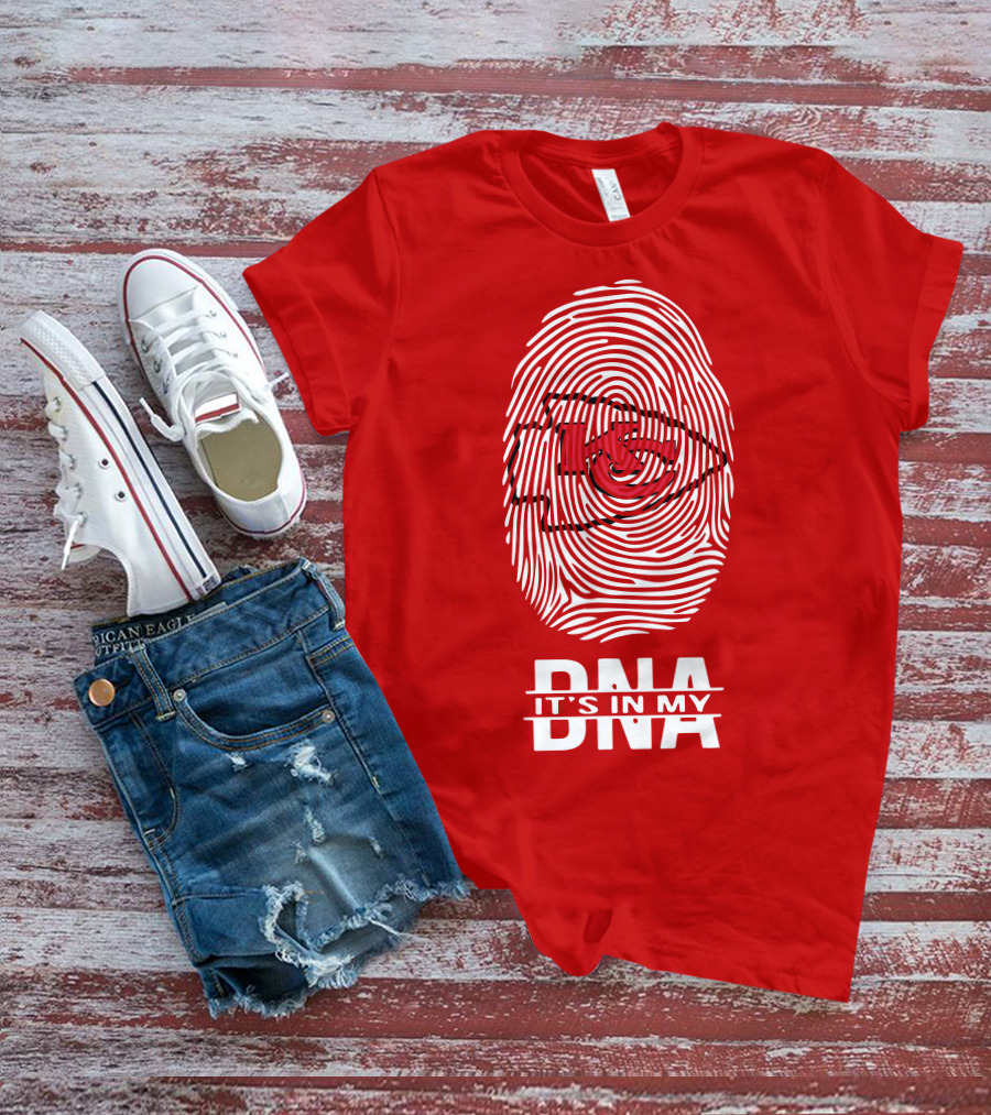 Kansas City Chiefs KC Fingerprint It's In My DNA T-Shirt