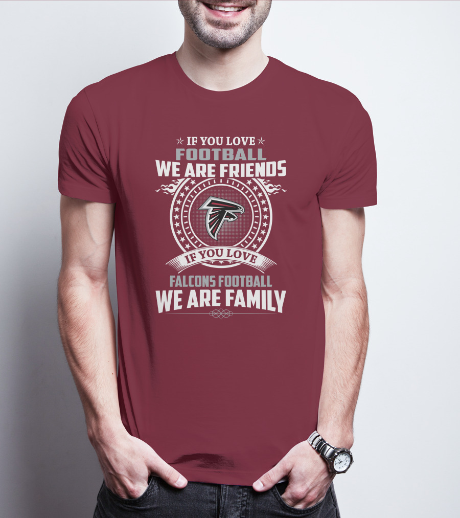If You Love Football Falcons Football We Are Friends We Are Family T-Shirt