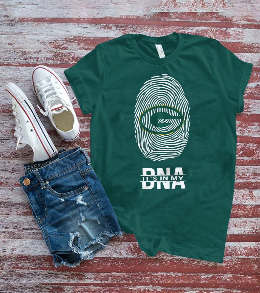 Green Bay Packers DNA It's In My DNA Fingerprint T-Shirt