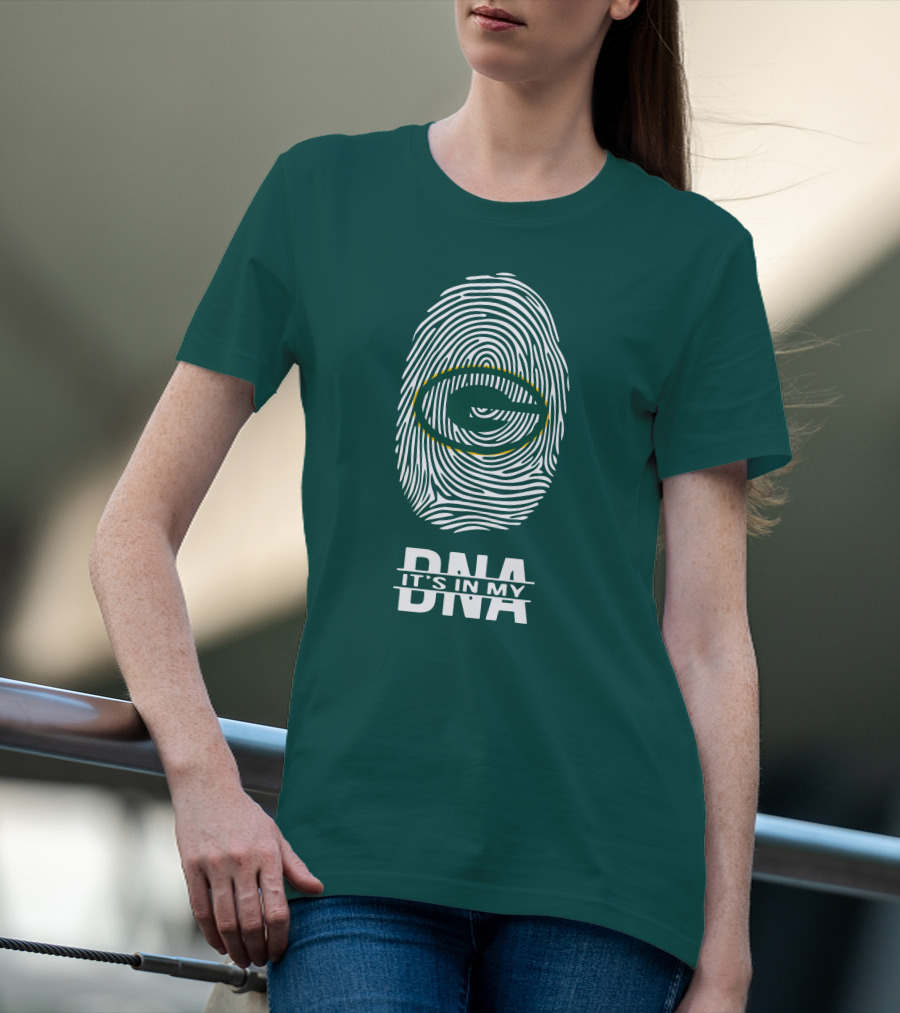 Green Bay Packers DNA It's In My DNA Fingerprint T-Shirt