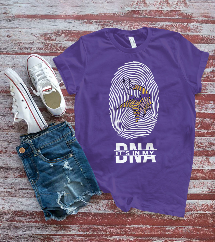 Minnesota Vikings It's In My DNA Fingerprint T-Shirt