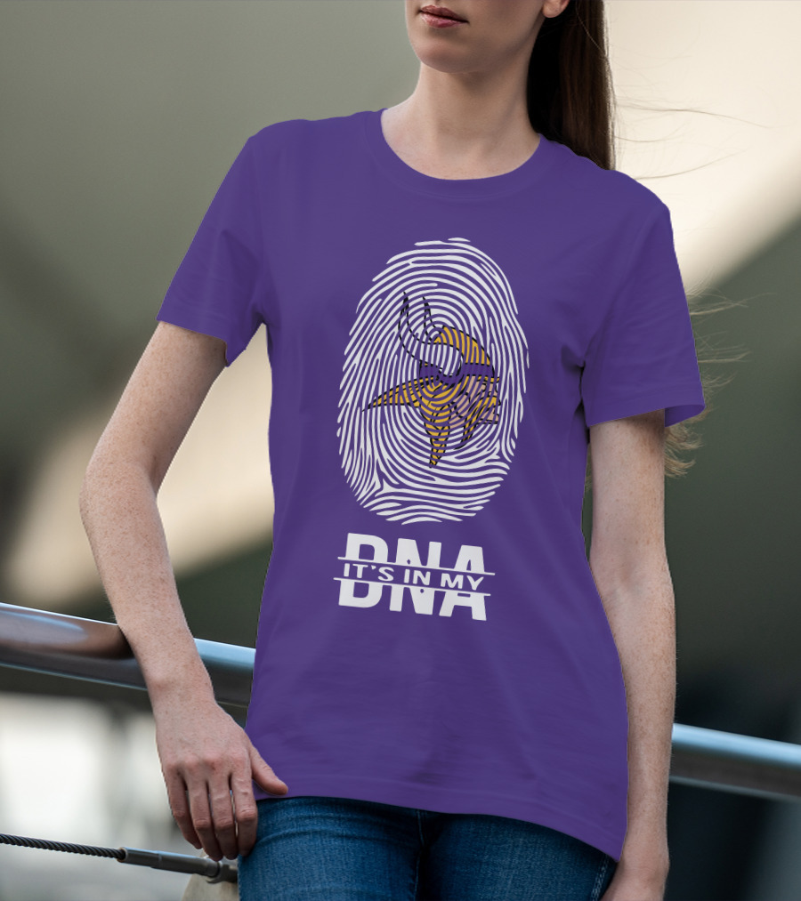 Minnesota Vikings It's In My DNA Fingerprint T-Shirt