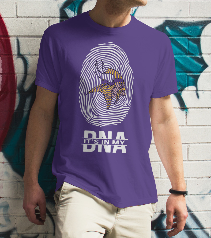 Minnesota Vikings It's In My DNA Fingerprint T-Shirt