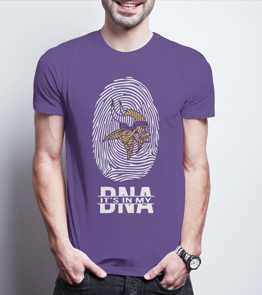 Minnesota Vikings It's In My DNA Fingerprint T-Shirt