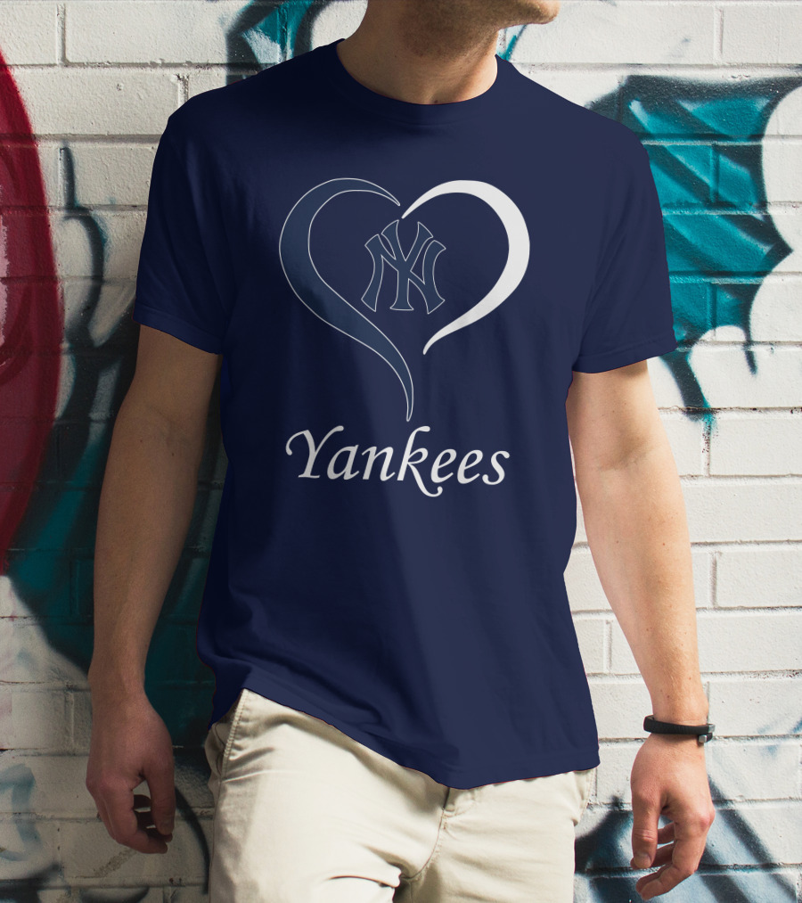 Yankees Heart Logo With NY Yankees Emblem T-Shirt